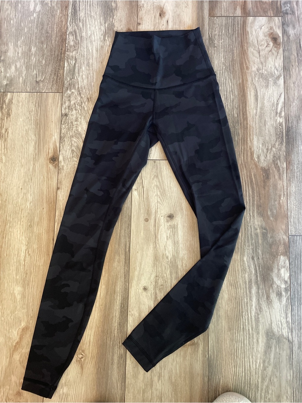 High-Waist Kids Black Camo Leggings